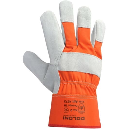 Перчатки рабочие Doloni D-POWER кожаные (спилок) белые