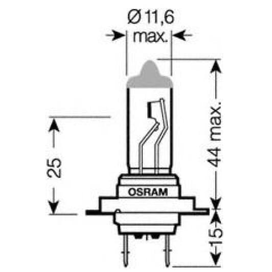 Автолампа Osram Cool Blue Intense H7 PX26d 55 W світло-блакитна 64210CBI