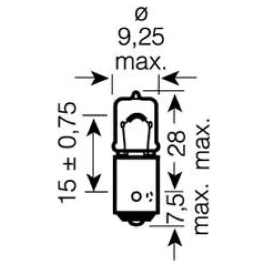 Автолампа Osram Ultra Life H6W BAX9s 6 W прозрачная 64132ult02b