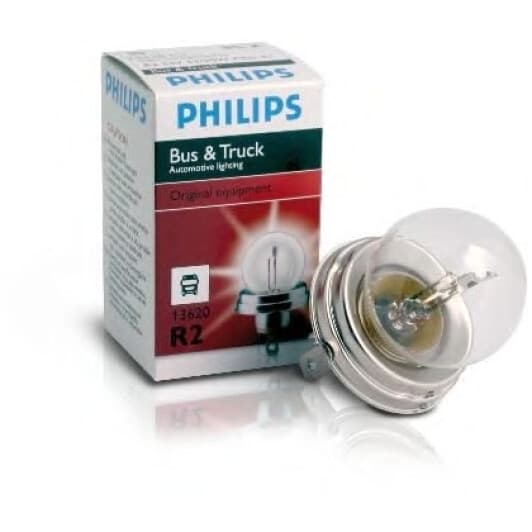 Автолампа Philips Standard R2 P45t-41 50 W прозрачная 13620c1