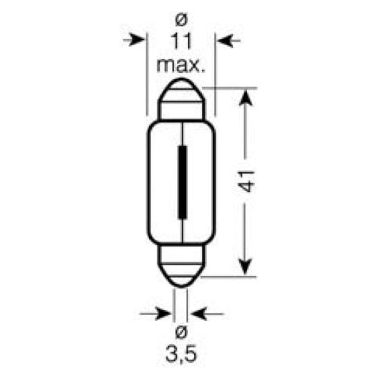 Автолампа Osram C10W SV8,5-8 10 W прозрачная 6429