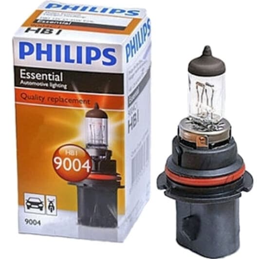 Автолампа Philips HB1 P29t 65 W прозора 9004