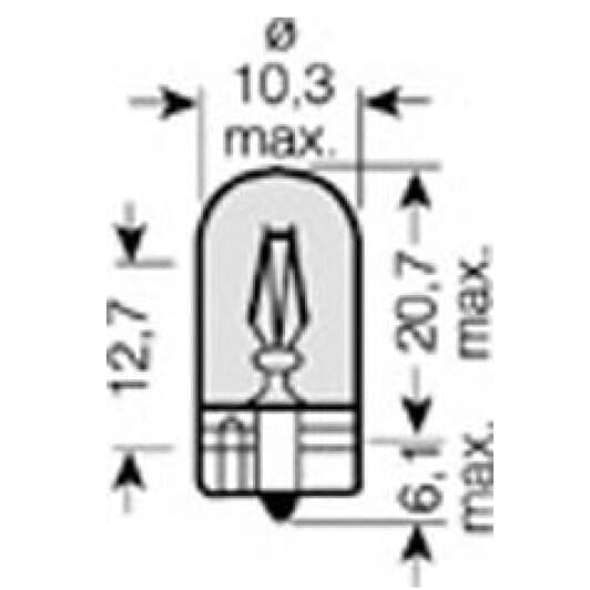 Автолампа Osram Original WY5W W2,1x9,5d 5 W оранжевая 282702b