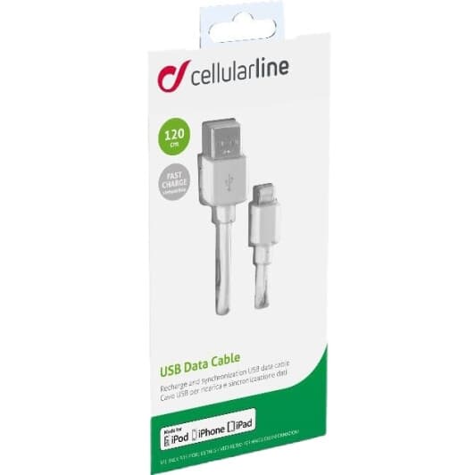 Кабель CellularLine USBDATACMFIIPH5W USB - Apple Lightning 1 м