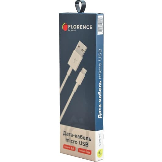 Кабель Florence FL2110WM USB - Micro USB 1 м