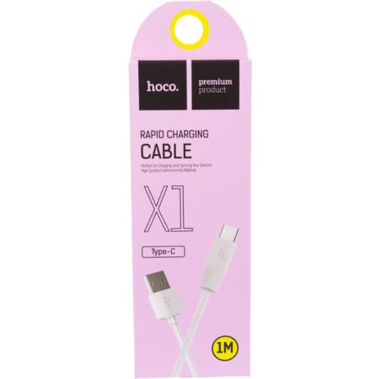 Кабель Hoco X1 X1TYPEC1MWHITE USB - type-C 1 м
