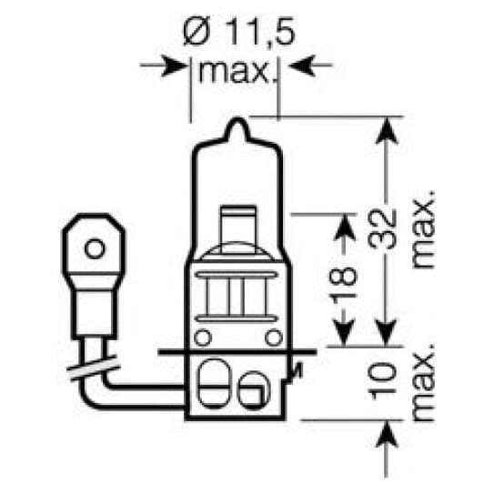 Автолампа Osram Original H3 PK22s 70 W прозрачная 6415601B