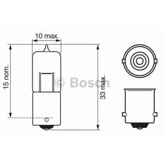 Автолампа Bosch H5W BA9s 5 W прозрачная 1987302231