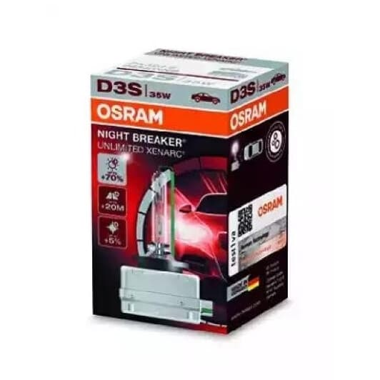 Автолампа Osram Night Breaker Unlimited D3S PK32d-5 35 W прозрачная 66340XNB