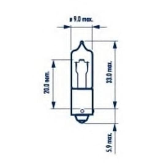 Автолампа Narva H21W BAY9s 21 W прозора 68196