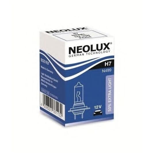 Автолампа Neolux® 50 % Extra Light H7 PX26d 55 W прозора N499EL