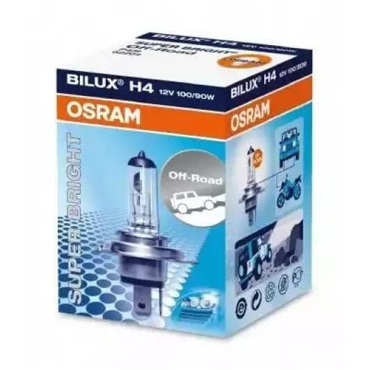 Автолампа Osram Super Bright H4 P43t 100 W прозора 62204