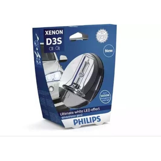 Автолампа Philips WhiteVision D3S PK32d-5 35 W прозрачная 42403WHV2S1