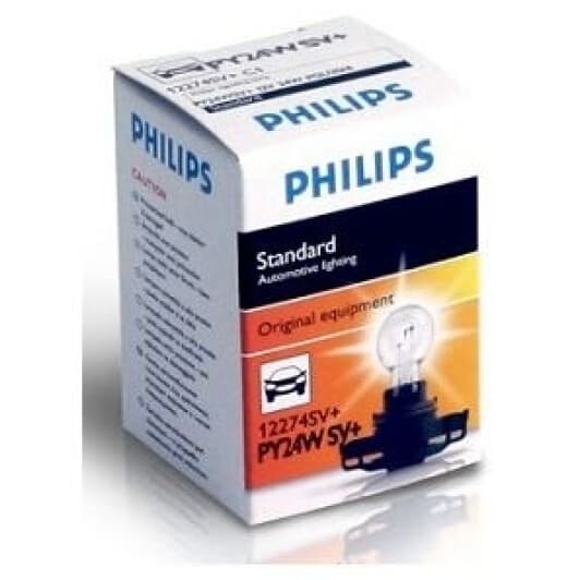 Автолампа Philips Standard PY24W PG20/4 24 W помаранчева 12274SVC1