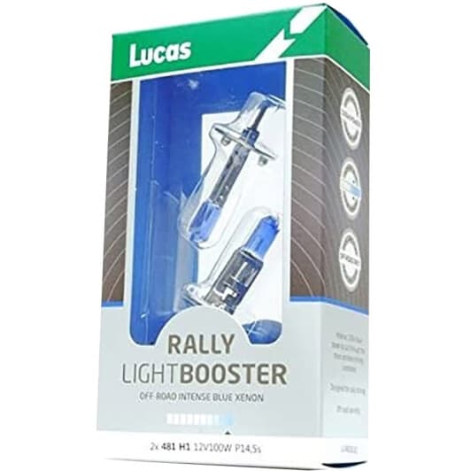 Автолампа Lucas H1 P14,5s 100 W темно-блакитна LLX481BLX2