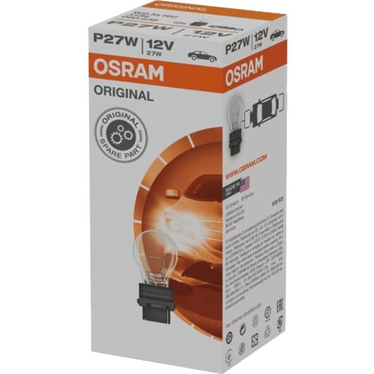 Автолампа Osram Original P27W W2,5x16d 7 W прозора 3156-K10SZT