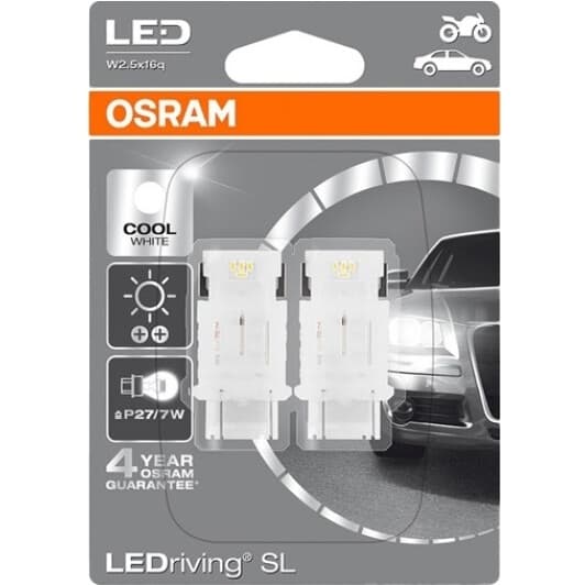 Автолампа Osram LEDriving Standard P27/7W W2,5x16q 1,7 W 3157DWP-02B