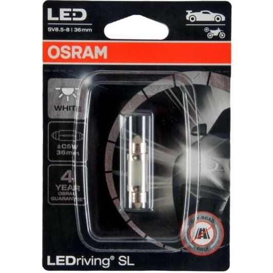 Автолампа Osram LEDriving Standard C5W SV8,5-8 0,5 W белая 6418DWP-01B