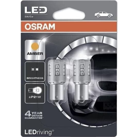 Автолампа Osram LEDriving Standard P21W BA15s 2 W 7456YE-02B
