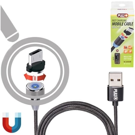 Кабель Pulso MC-2301MBK USB - Micro USB