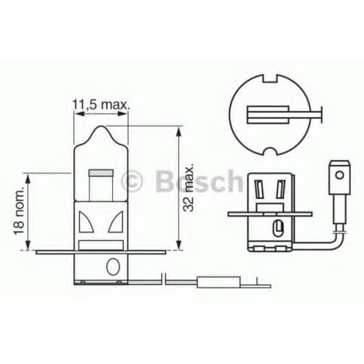 Автолампа Bosch H3 PK22s 55 W 1987302032
