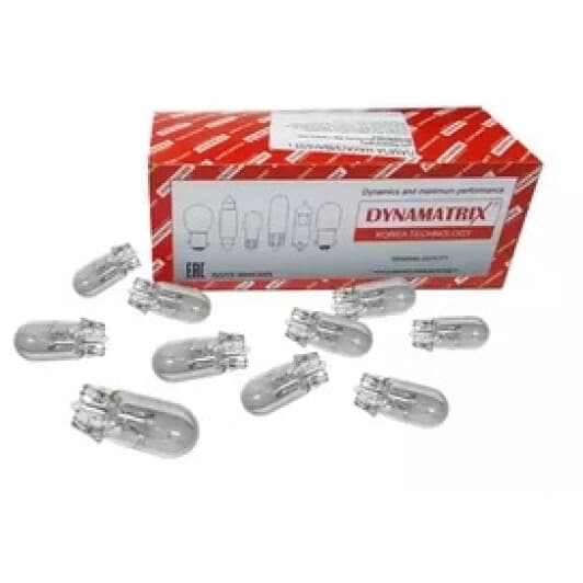 Автолампа Dynamax W3W W2,1x9,5d 3 W прозрачная DB2821