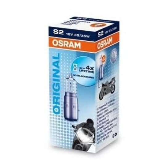 Автолампа Osram S2 BA20d 35 W прозрачная 64327