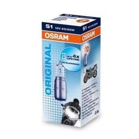 Автолампа Osram S1 BA20d 25 W прозора 64326