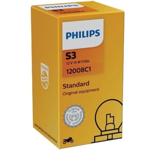 Автолампа Philips S3 15 W прозрачная 12008C1