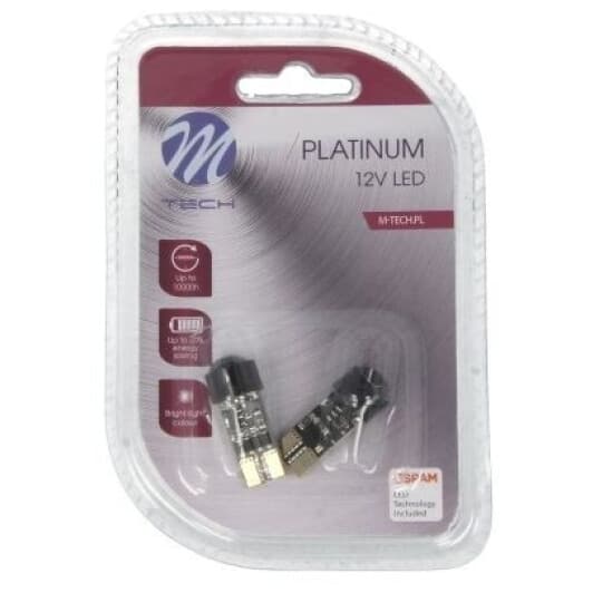 Автолампа M-TECH Platinum W5W W2,1x9,5d 2,5 W TULB805W