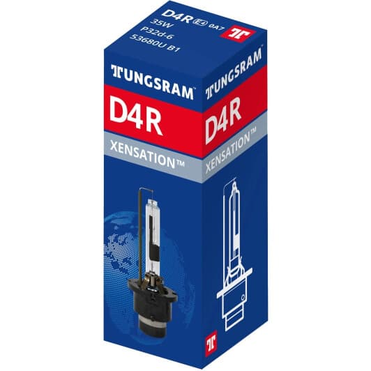 Автолампа Tungsram XENSATION D4R P32d-6 35 W прозора 53680U