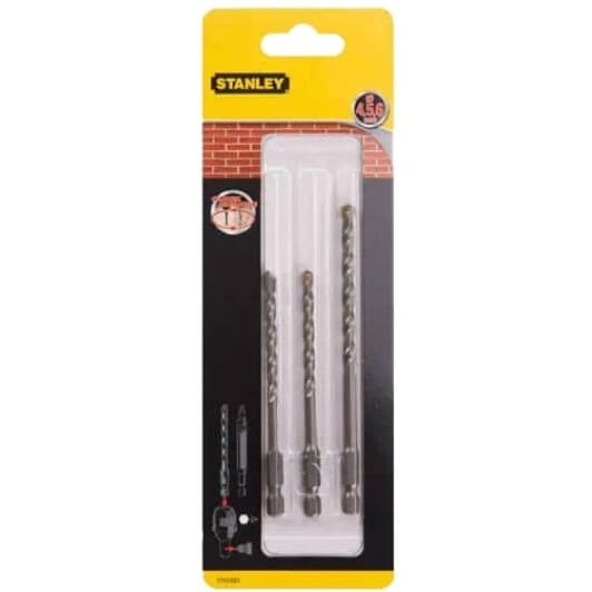 Набір свердл Stanley спіральних по цеглі STA53053 4-6 мм 3 шт.