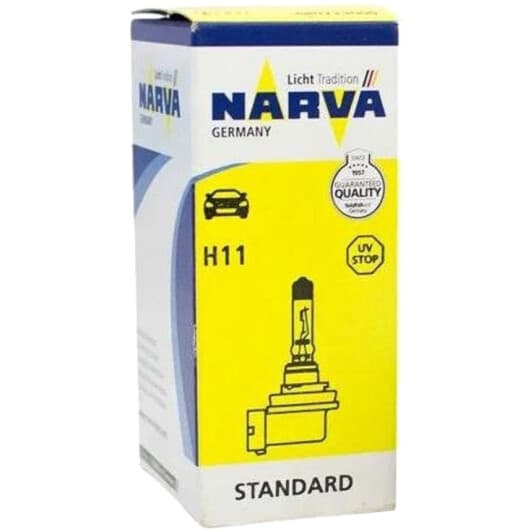 Автолампа Narva H11 PGJ19-2 55 W прозрачная 480723000