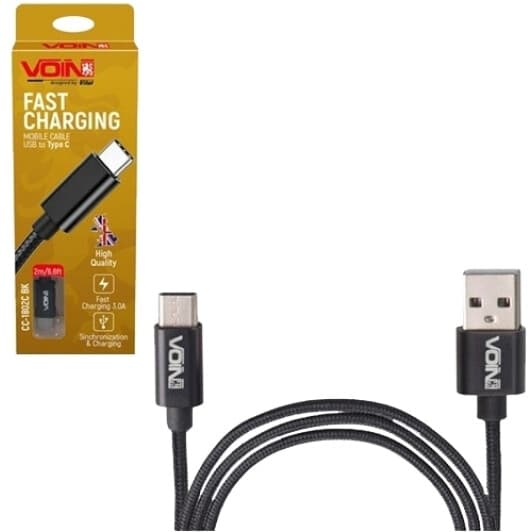 Кабель Voin CC-1801CBK USB - type-C 1 м