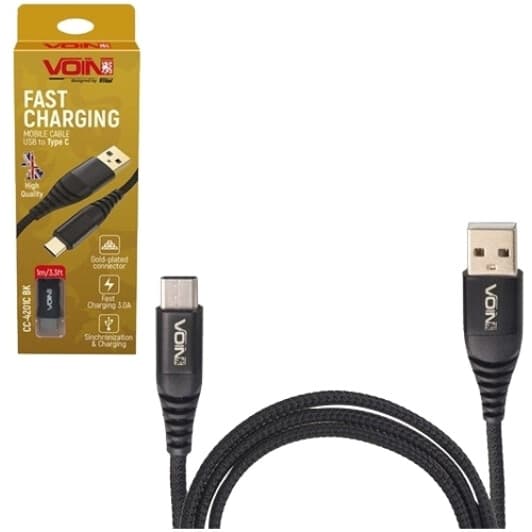 Кабель Voin CC-4201CBK USB - type-C 1 м