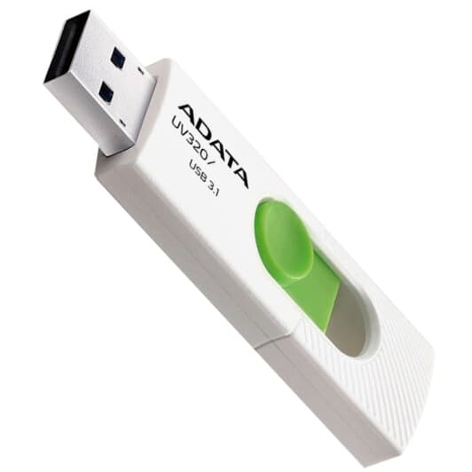 Флешка Adata UV320 White/Green 64 ГБ
