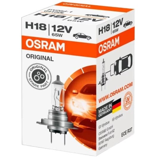 Автолампа Osram H18 65 W прозора 641801
