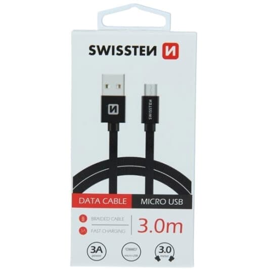 Кабель Swissten DOSWS71527300 USB - Micro USB 3 м