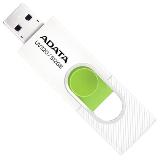 Флешка Adata UV320 White/Green 512 ГБ