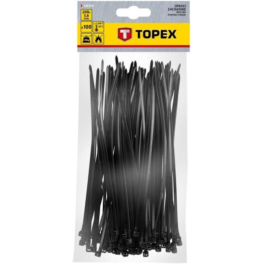 Стяжка Topex 44E976 200 мм 3,6 мм 100 шт