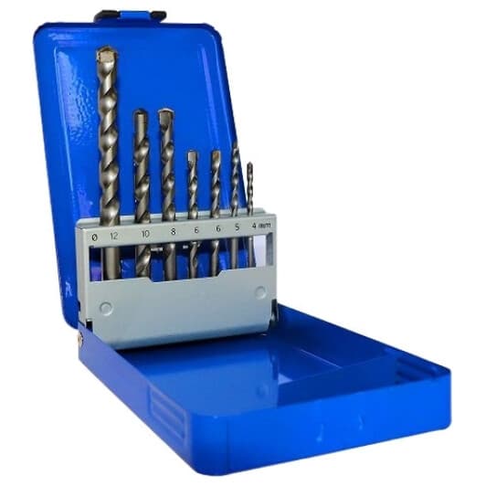 Набор сверл S&R спиральных по металлу, бетону и дереву Meister 216100007 4-12 мм 7 шт.