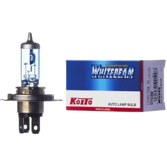Автолампа KOITO Whitebeam H4 P43t-38 60 W прозоро-блакитна 0744W