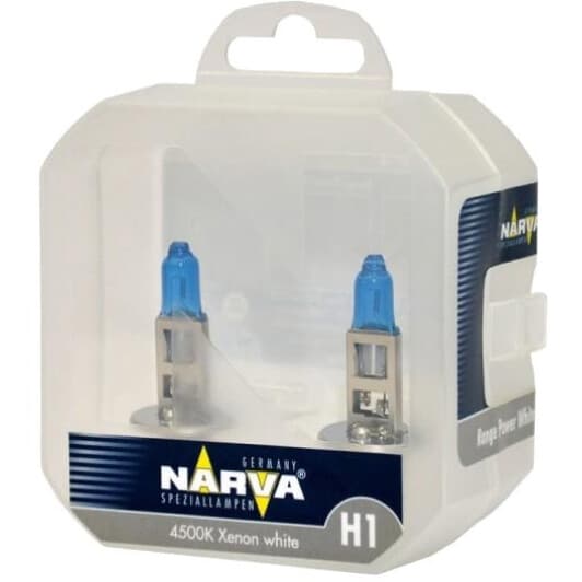 Автолампа Narva Range Power White H1 P14,5s 85 W прозрачно-голубая 48643