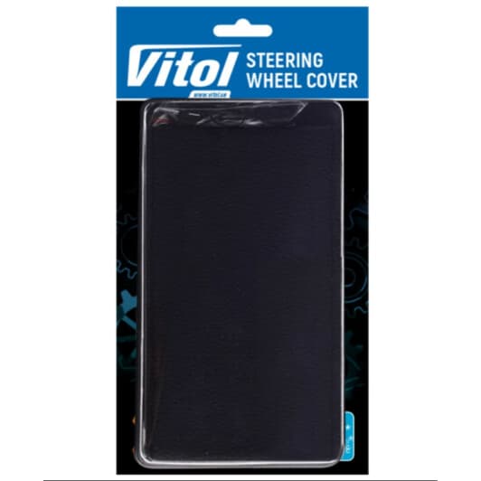 Обплетення на кермо Vitol VSF-H68/3 M шкіра з перфорацією з 3 швами колір чорний