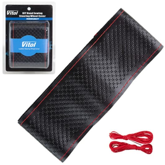 Обплетення на кермо Vitol VLOD-SF030-1 M шкіра з перфорацією колір чорний