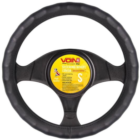 Чохол на кермо Voin VLOD-L06 S шкіра колір чорний