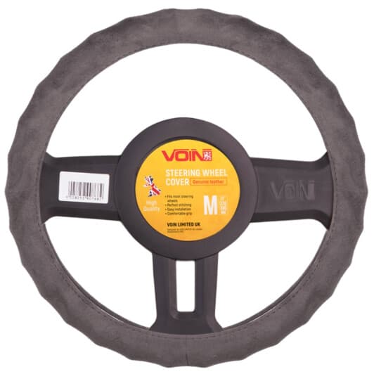 Чохол на кермо Voin VLOD-AL2705 M алькантара колір сірий