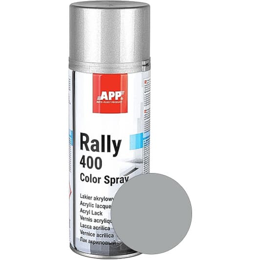 Аэрозольная краска App Rally 400 Color Spray бело-алюминиевый RAL 9006 глянцевая 400 мл