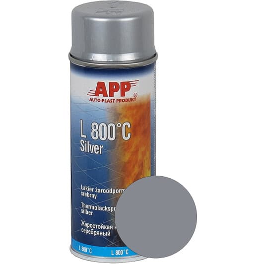 Аэрозольная краска App L 800°C Silver термостойкая 400 мл