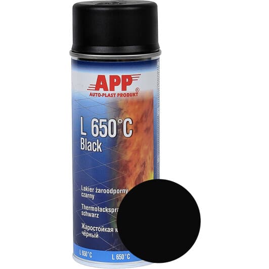 Аэрозольная краска App L 650°C черный термостойкая 400 мл